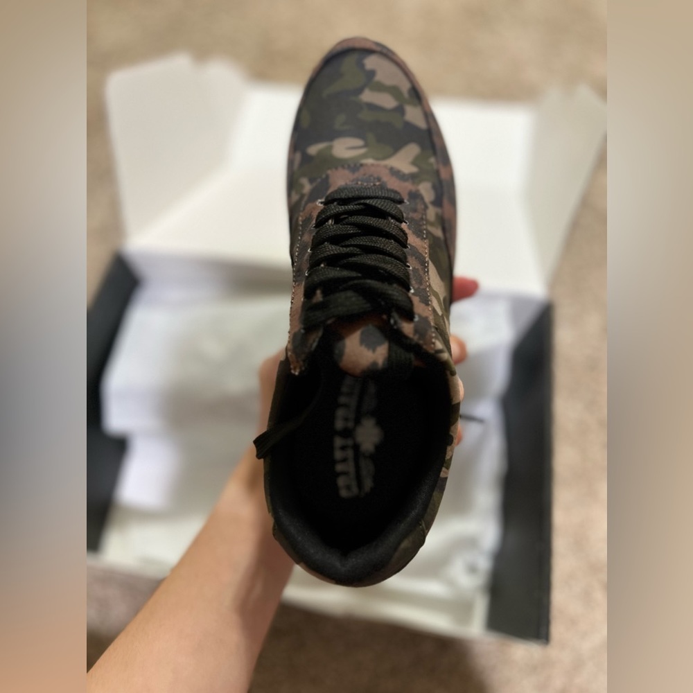 Brand new camo/leopard print sneakers
